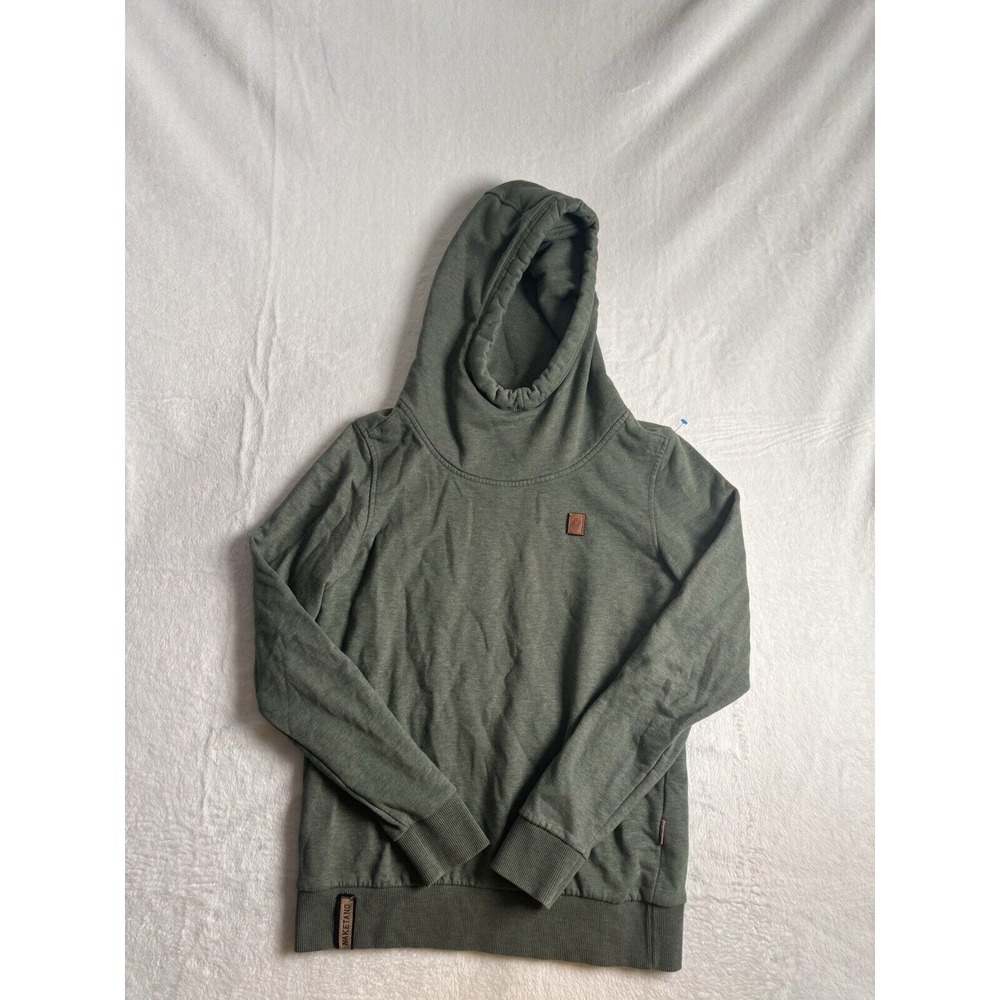 Naketano Green Pullover Long Sleeve Hoodie Men's Medium Stain On Sleeve‎ *